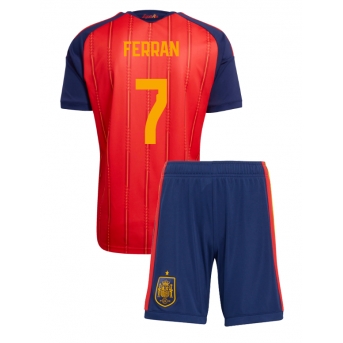 Billige Fotballdrakt Spania Ferran Torres #7 Replika Hjemmedraktsett Barn VM 2026 Kortermet (med bukser)